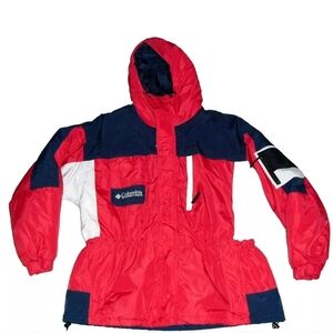 Columbia Mens sz. XL Winter Full Zip Hood Coat Jacket Red Navy Blue Grey New